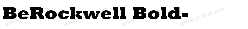 BeRockwell Bold字体转换